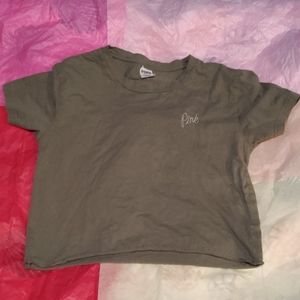 Pink Victoria secret half t-shirt